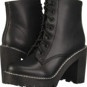 Madden girl black platform boots size 10